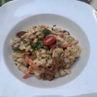 Chorizo and cheese spatzle   at Wohlleben in Vienna