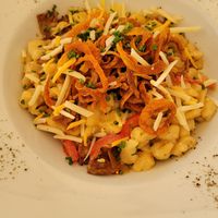 Käsespätzle mit veganer Chorizo at Wohlleben in Vienna
