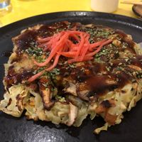 Vegan okonomiyaki with exotic mushrooms & natto at OkonomiHeads in East London