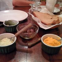 Entreé, full wheat bread with yummy homemade vegan 'mayonnaise'. at Aurora in Cordoba