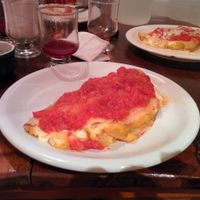 Main dish of the day: crepes, with pumpkin and mozzarella filling. at Aurora in Cordoba