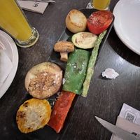 Grilled veg tapas  at Núria in Barcelona