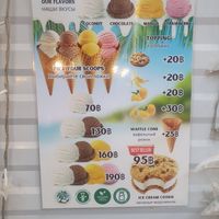 The menu in February 2025 at Coco Mango Ice Cream in Phuket