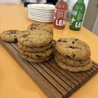Vegan chocola chip cookies  at Revista Coffee and Magazines in Groningen