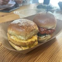 Mini grilled cheese and zora chikn   at SweetArt too in St Louis