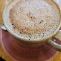 Oat milk cappuccino at Stained Glass Centre  in Scarborough