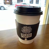 Soy café au lait   at Recess Coffee and Roastery in Syracuse