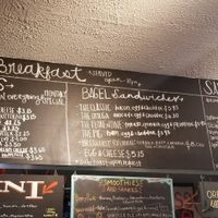 Food menu at Recess Coffee and Roastery in Syracuse