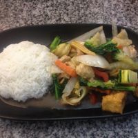 Tofu + seitan + vegetables lunch special at Peace Harmony in Sydney