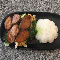 the veggie soy 'fish' express meal at Peace Harmony in Sydney