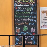 Specials and drinks  at Peace Harmony in Sydney