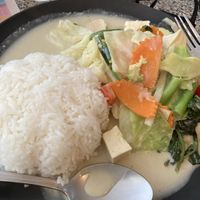 Green curry lunch special with rice all for $13.90  at Peace Harmony in Sydney