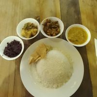 Rice and veg curry at Fish & Chips Restaurant and Rotti Hut  in Ella