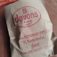 The package at Devon Restaurant in Kandy