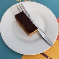 Delicious coconut chocolate cake  at Capre e Cavoli in Brescia