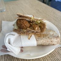 piadina with felafel  at Capre e Cavoli in Brescia
