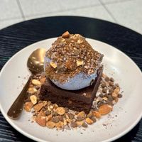 Vegan Sweet Potato Brownie with Blue Planet Ice Cream at Kind Kones - Suntec in Central Singapore
