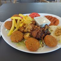 Vegetarian plate at El-Mina Bistro in Chemnitz