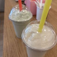 Milkshakes! You can mix two flavours or choose just one.   at Honey's - Queen St E in Toronto