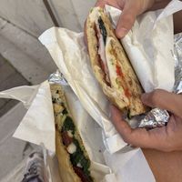 Spinach&cheeze, ham&cream cheese (vegan)  at Pizzeria L'Angelo in Venice