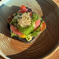 Unique and delicious avocado toast  at The White Lodge in San Jose Del Cabo