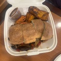 Portobello Panini with Sweet Potato Fries  at Green Leaf in Framingham