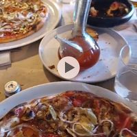 las pizzas de verduras sin queso  at Pizzeria-Trattoria Il Ponticello in Mora De Rubielos