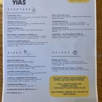 Main menu but there are also specials which change regularly    at Yiayias Little Kitchen @ Raigmore Motel in Inverness