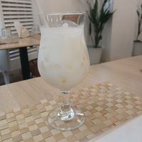 Coconut milk pina colada at El Kuvo in Coron