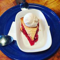 Vegan cherry pie & ice cream at The Black Lodge - Kingsway in Vancouver
