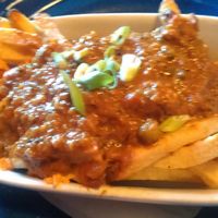 curry poutine at The Black Lodge - Kingsway in Vancouver