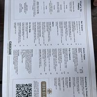 Menu  at Cascade Brewery in Hobart