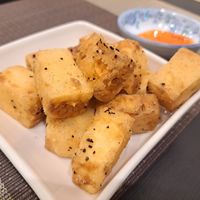 Deep-fried crispy tofu at Tai Su Biandang -台素便當 in Hualien