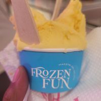 Passion fruit sorbet #Veganuary at Frozen Fun Gelato in Mumbai