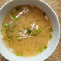 Miso soup at Japanischer MIttagstisch in Basel