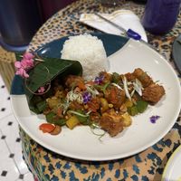 Japanese tofu and cashew nutss  at Cafe 69 in Koh Samui