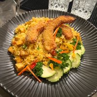 Flavorful pumpkin fried rice. I was told it would taste even better with added imitation beef. Will do it next time!  at Chay Concept in Bellevue