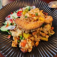 Pumpkin fried rice at Chay Concept in Bellevue