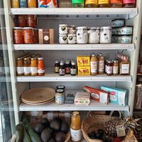 Fridge section (tofus etc) at Nu Market & Coffee   in Mallorca
