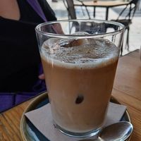 Iced decaf soya latte at Nu Market & Coffee   in Mallorca