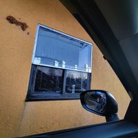 Blacked out window, truly discount paint with spray foam accent. at Sakura Steak House in Christiansburg