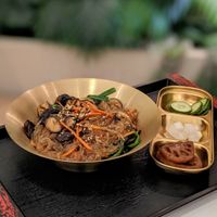 Vegan Mushroom Japchae at Two Cranes in Central Singapore