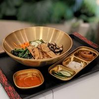 Vegan Eggplant Bibimbap at Two Cranes in Central Singapore