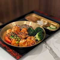 Vegan Tofu Rice Bowl at Two Cranes in Central Singapore