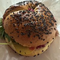 Tempeh bagel  at O Bajgiel Wielka in Poznan