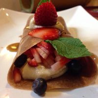 Banana pancake at Rawcha in Prague