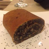 poppy seed strudel at Rawcha in Prague