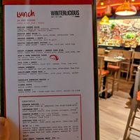 Winterlicious menu at Ceci Bar  in Toronto