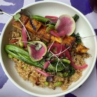 Grilled tofu and pineapple  at Ceci Bar  in Toronto