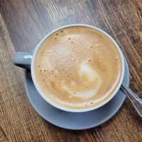 Oat Flat White at Lone Tree Cafe  in Llanberis